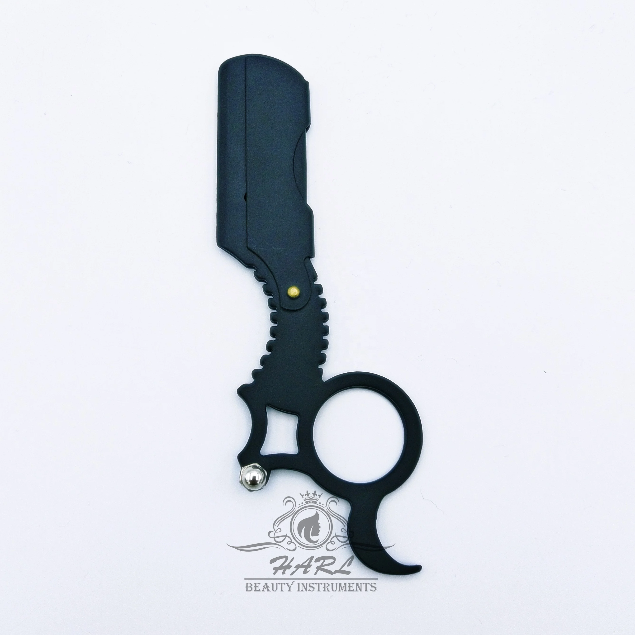 Key Chain Blade Replaceable Barber Razor Powder Coated Stainless Steel Under Custom Logo Non Disposable Style Black Single Blade
