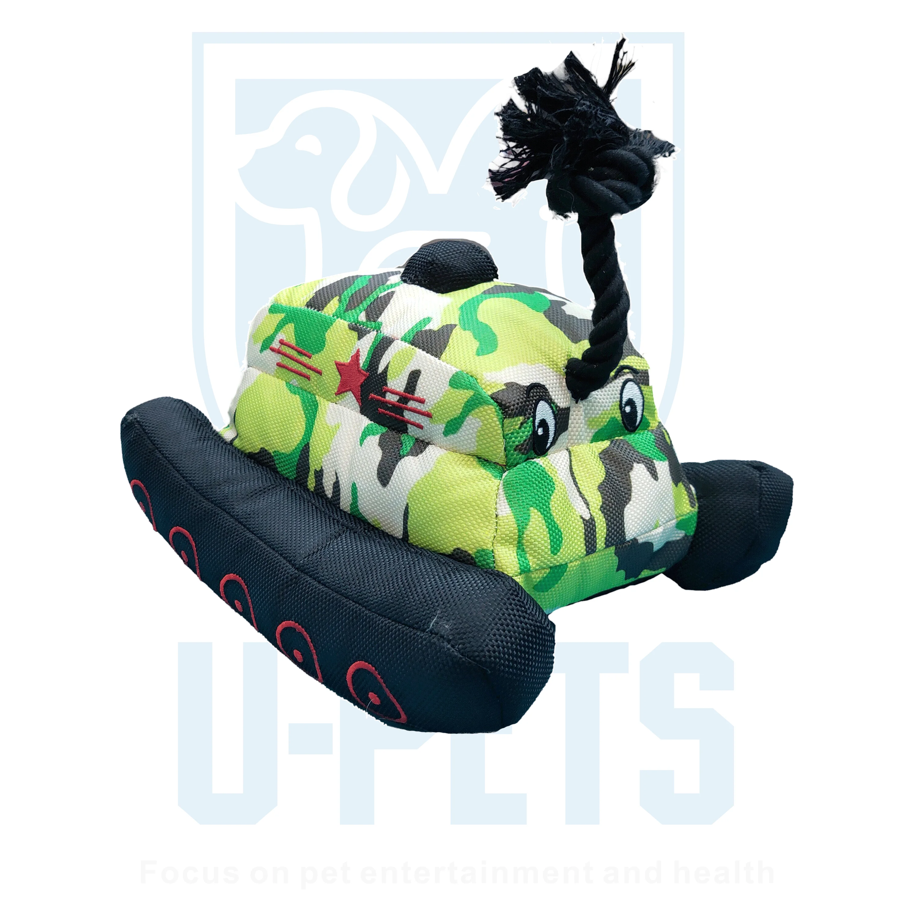 U-PETS пользовательские Оксфорд танк в форме жевательные игрушки для собак с дешевой ценой