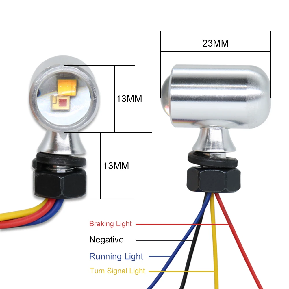 3 In 1 New Multifunction Blinker Led Brake Light Motorcycle Rear Turn Signal Tail Lights