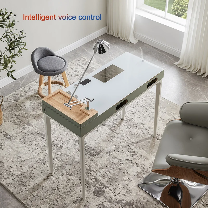 portable travel nails salon furniture manicure nail table with dust collector and light