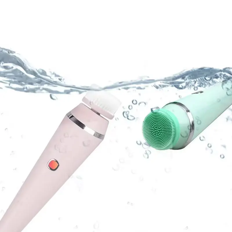 4 In 1 Face Electric Facial Cleaner Silicone Deep Pore Cleaner Spin Sonic Facial Cleansing Brush
