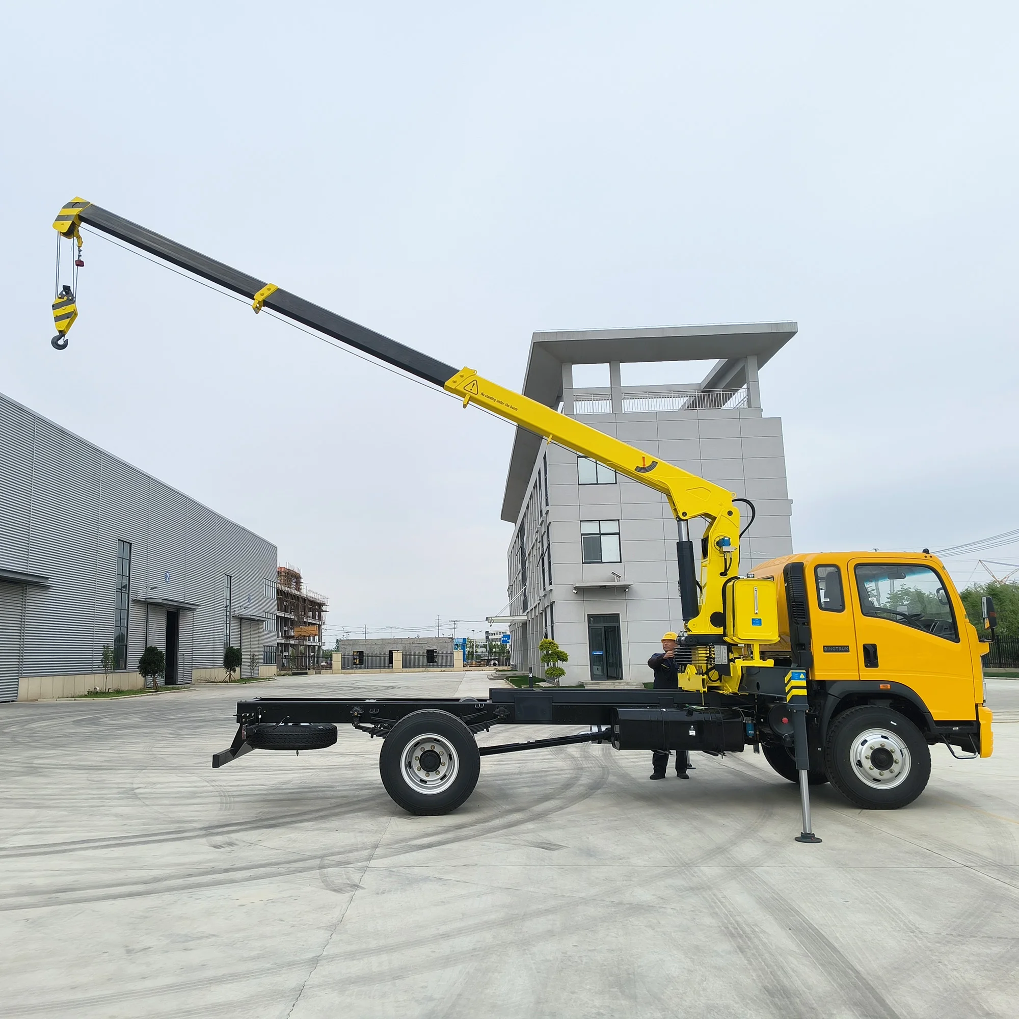 Used Truck Crane Mobile Crane Hydraulic Boom Straight Arm 3T 4ton 5Ton Dump Truck Mini Truck Mounted Crane For Sale