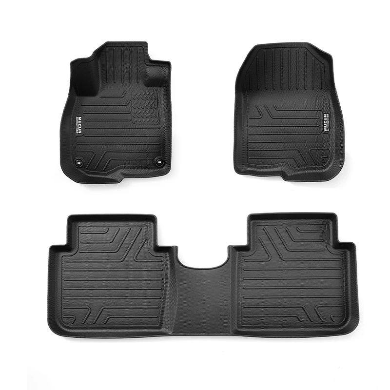 striped leather foam material car floor mat for Honda CRV