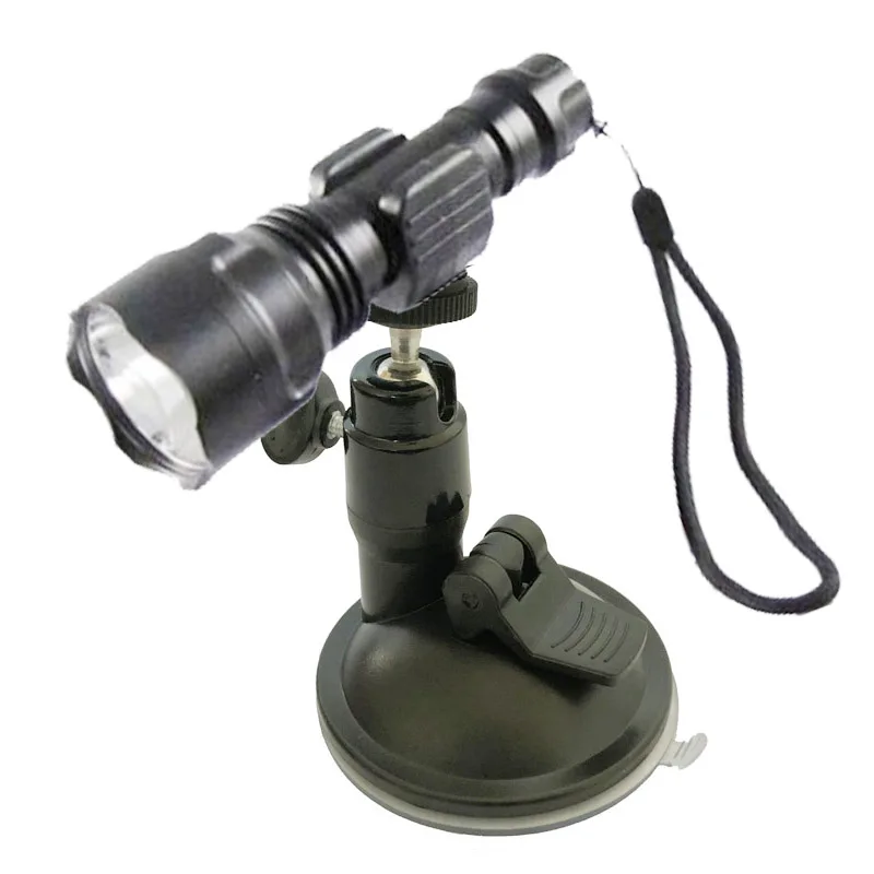 Strong 65mm sucker suction cup with u clamp for flashlight 22-27mm diameter