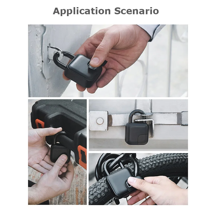 2022 New Arrival Brass Biometric Security Smart Alarm Tuya APP Wifi Fingerprint Padlock with waterproof cover