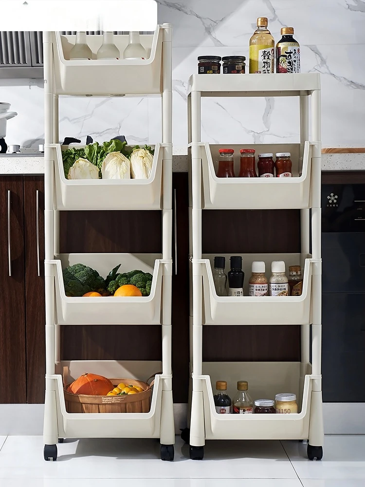 Multiple layers  kitchen vegetable food storage rack Bathroom tidy storage shelf