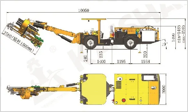 Kaishan KM211 KM311 hard rock full hydraulic underground tunnel Anchoring rock bolting anchor drilling rig machine