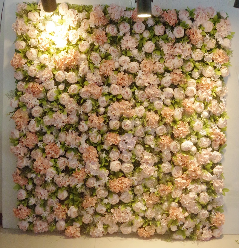Artificial Roll Up wall flowers hanging flower wall panel backdrop wedding decor