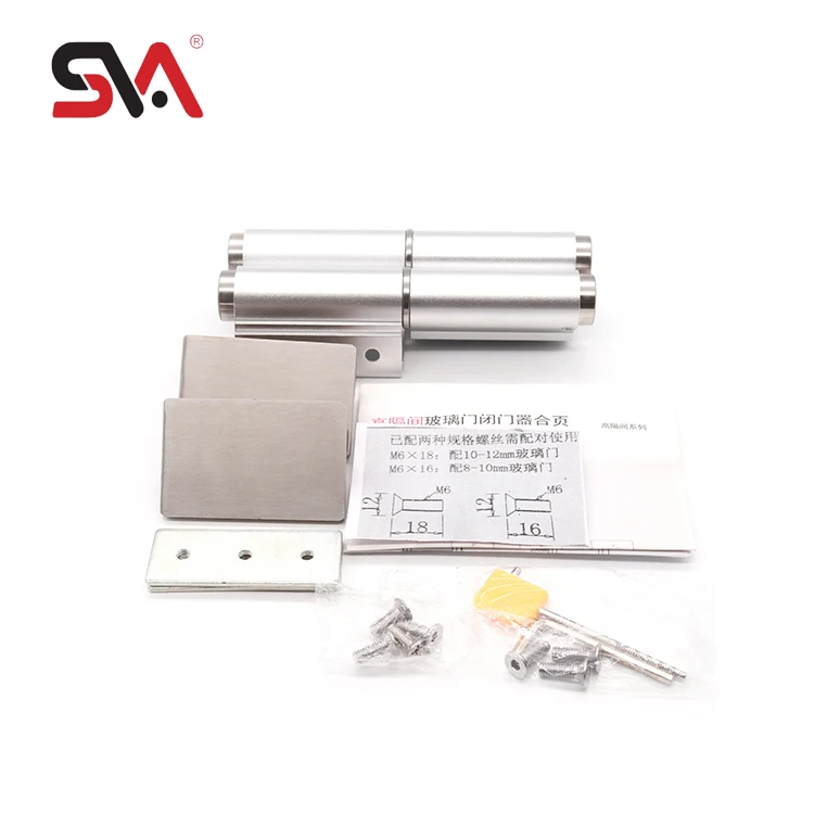 SVA-D-34 All Kinds of Aluminum Alloy Wooden Doors Accessories Stainless Steel 304 Hydraulic Damping Glass Door Pivot Hinge