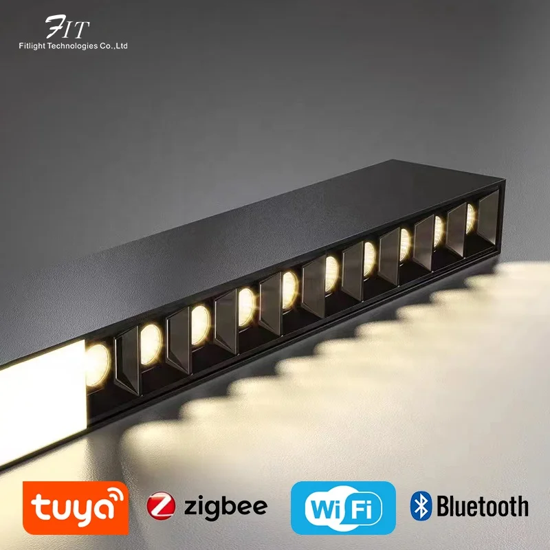 Трековые лампы Tuya ZigBee BT Регулируемый магнитный Трековый светильник 48 В