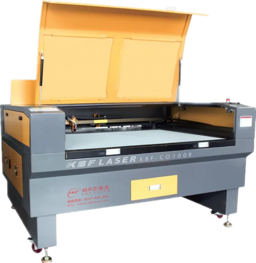 KBF Laser Diversified Sizes CO2 80W 100W 150W Leather Wood Cloth Paper Laser Cutting Machines
