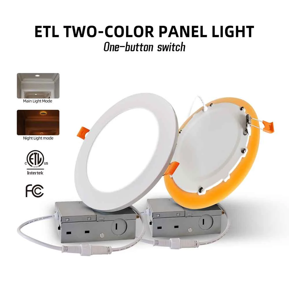Banqcn non-dizzy non-flickering embedded ceiling downlights round recessed led panel light with external isolated driver