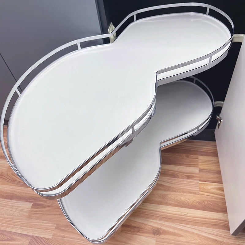 Kitchen Storage accessories magic corner Basket Chrome magic corner kitchen Revolving Basket Swing Trays