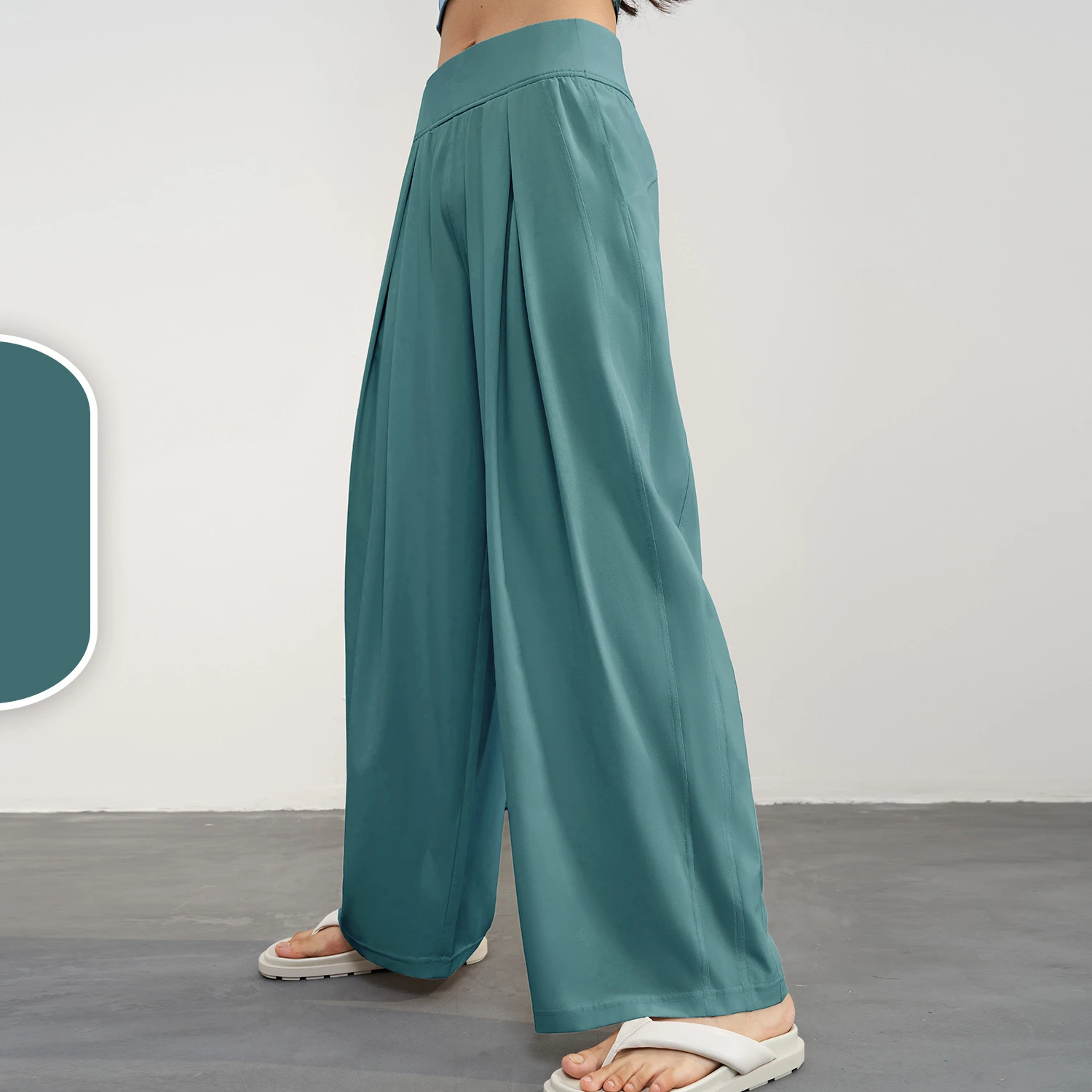 Casual Activewear Breathable Straight Loose Pants Pockets Running Yoga Training Workout Flare Pants Fitness Wear