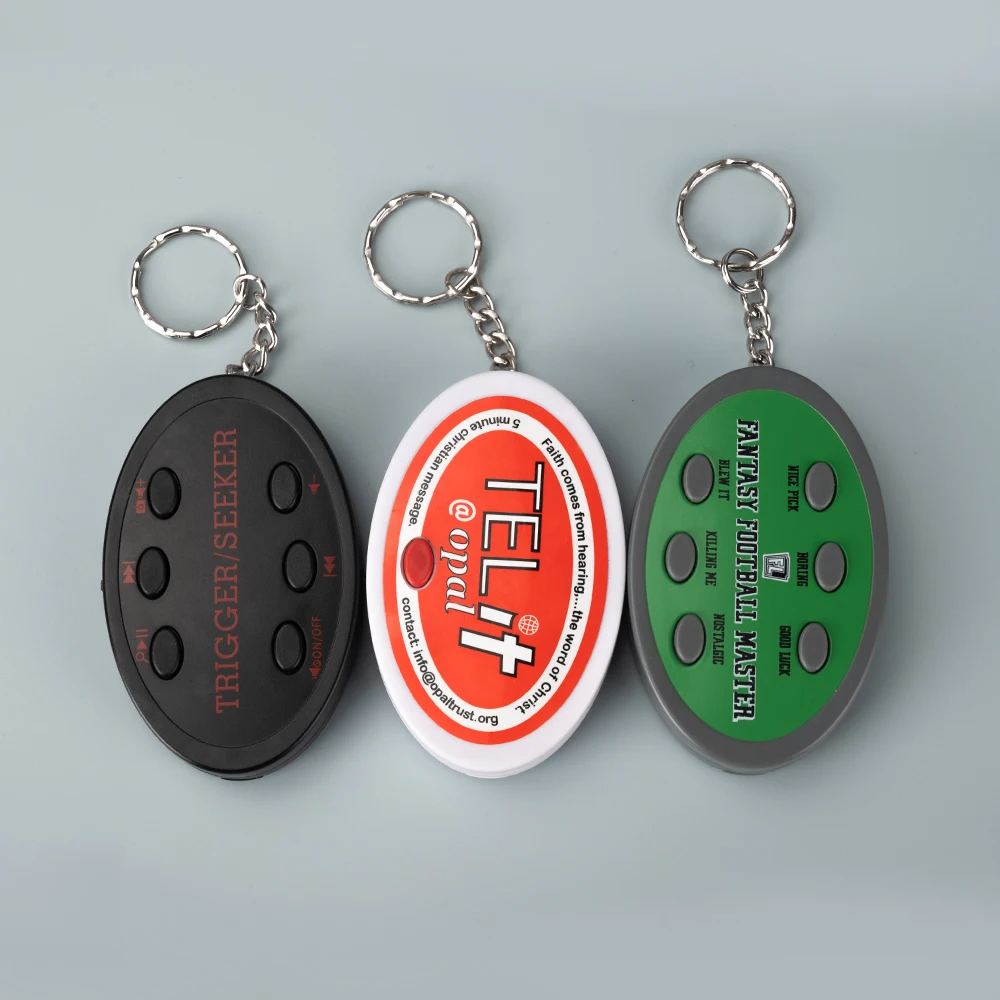 Kids Music Box Movement music melody talking recording Keychain Toys Consumer Electronics Customized Key Holder With Voice