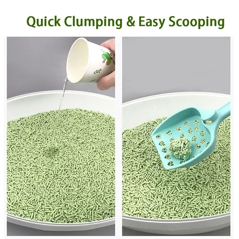 High Quality Tofu cat litter Arena Para Gatos Milk Flavor 1.8kg 2.5kg 6L 7L customized packing 1.5mm 1.8mm 2mm 3mm diameter