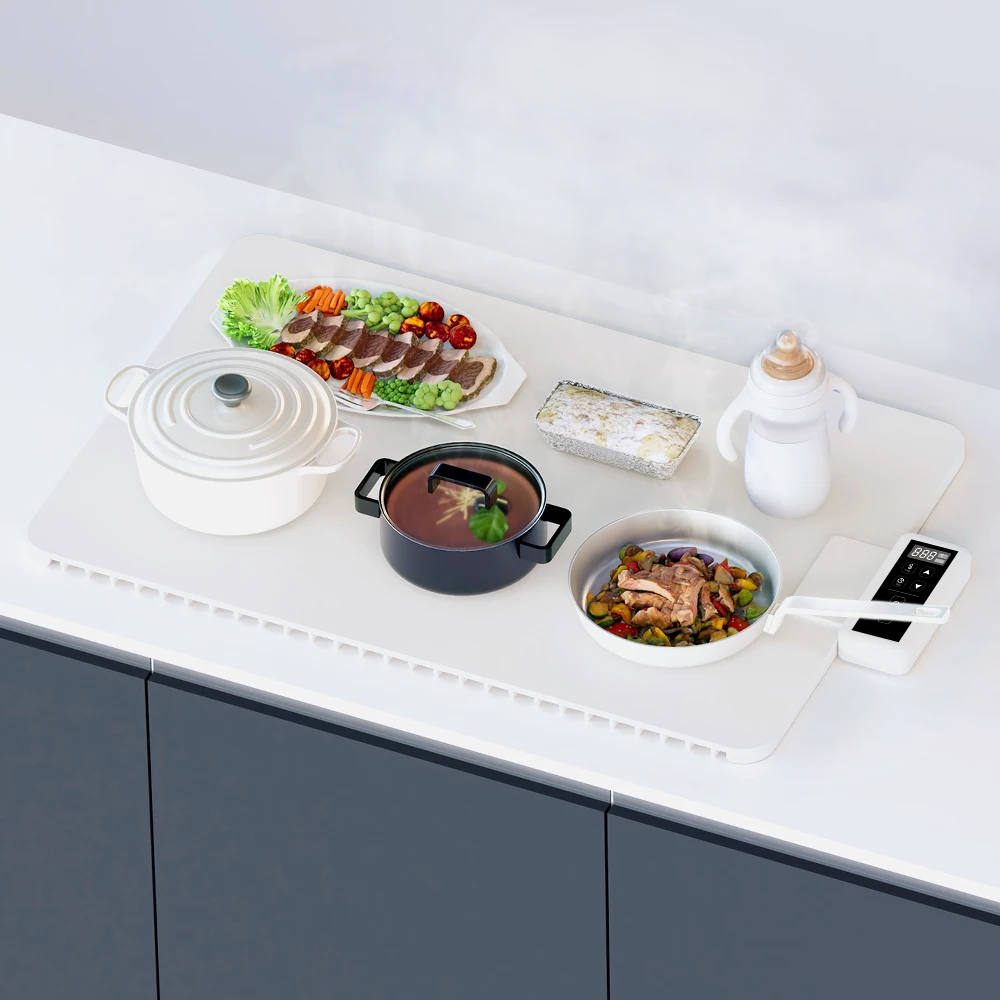 Flexible Easy store household folding multifunctional food milk heating tool silicone insulation board dining table mat