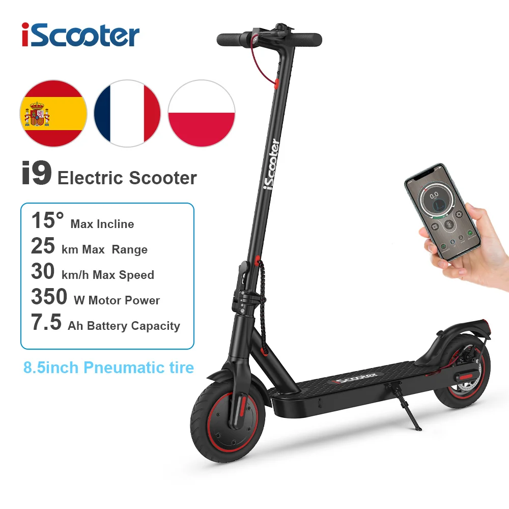 EU warehouse iScooter i9/i9Pro/i9Max motos adulto patinete moto electrica e scooter fat tire electric bike scooter