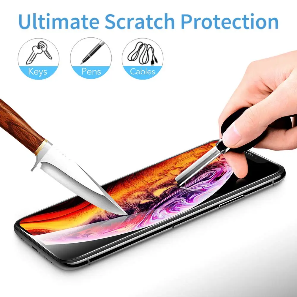 Закаленное стекло для iPhone 11 Pro защита экрана 3x прочная Max
