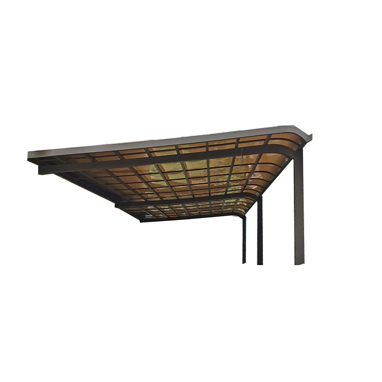 Modern Design Wrought Iron Gazebo Outdoor Pavilion Aluminium Waterproof Glass Roof Canopy