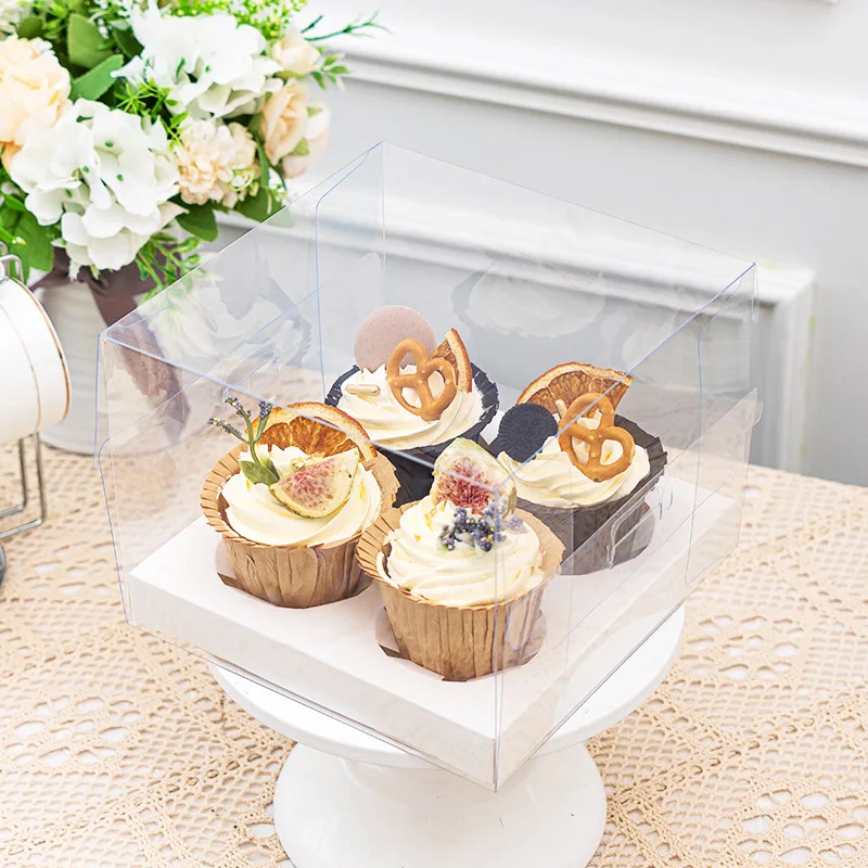 Custom Luxury Cupcake Box High Quality Wedding Cupcake Boxes With Clear Window