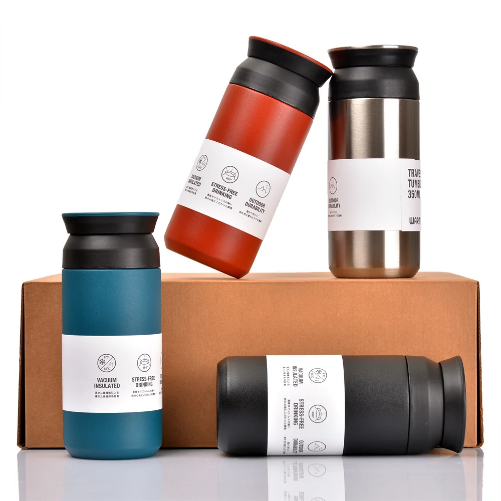 Double Wall Vacuum Flask Tea Water Bottle Thermos with Tea Strainer Insulated Stainless Steel Hot Sale 350ML/500ML Camping