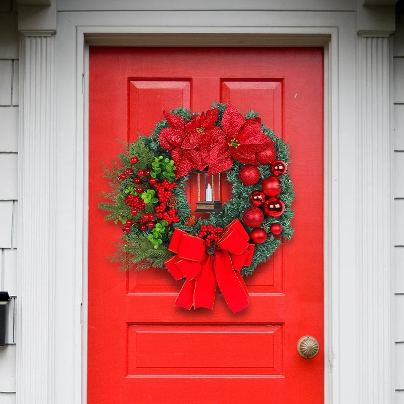 Ourwarm Christmas Decoration Large Door Wreath Ornaments Making Supplies  Christmas Garlands & Wreaths For Home Wall Decor