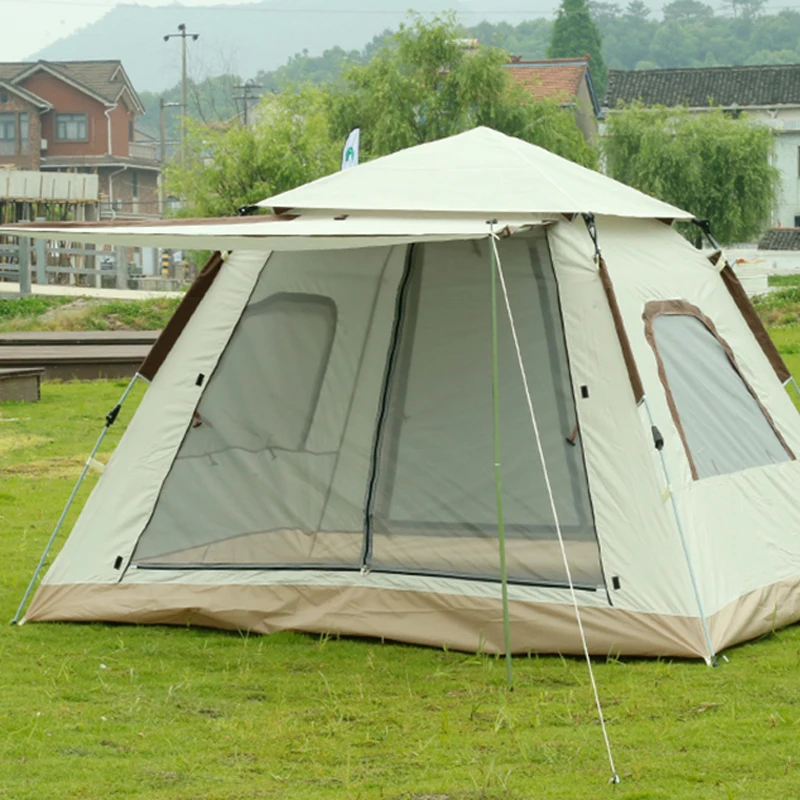 Alocs Custom Waterproof Hiking Outdoor Large Tent Foldable barraca de Camping Equipment Automatic Family Tent