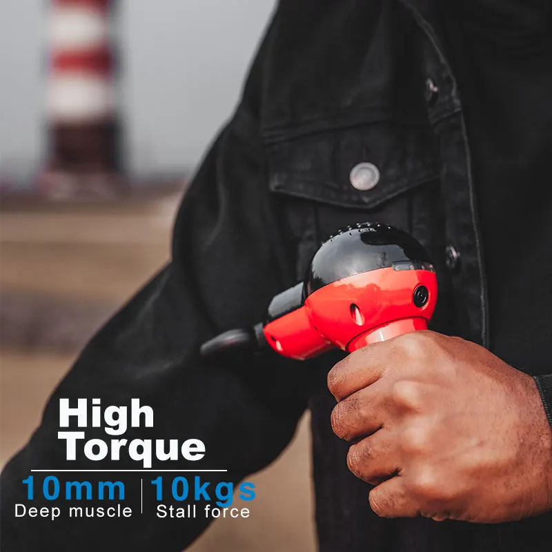 Global Patented massageador pro portable small heat therapy vibration muscle pocket mini massage gun with case and screen