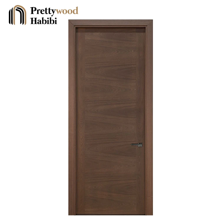 Contemporary Apartment Interior Style Italian Design PVC MDF Simple Wood Door