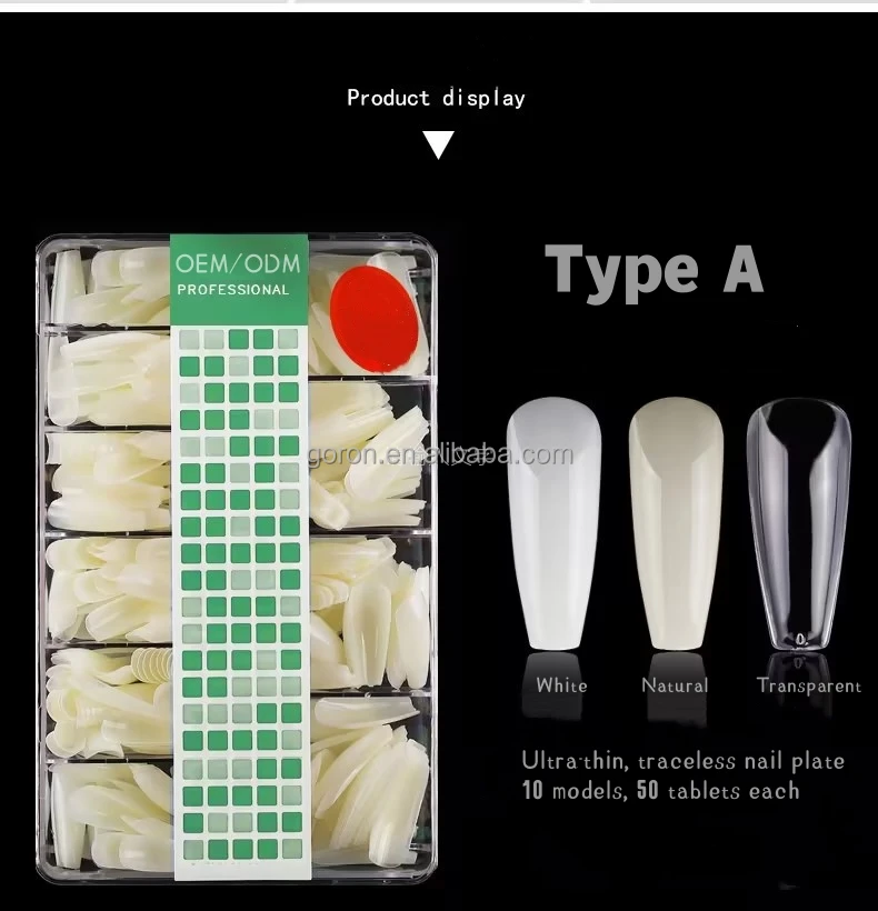 Full Cover Square Seamless Plain Nail Art  Nail salon  artificial fingernails Solid color Long False Nails