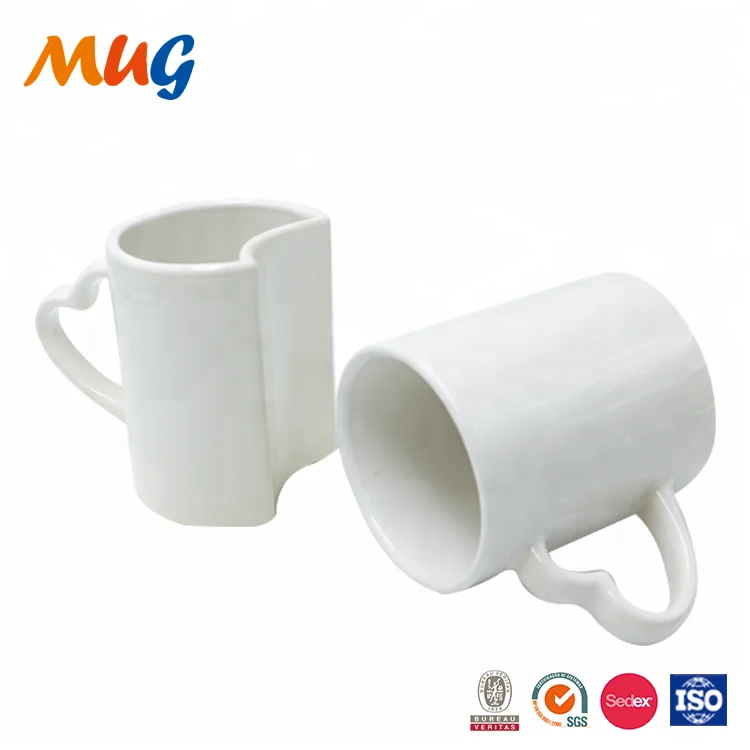 11oz white porcelain mugs manufacturer plain sublimation heart handle modern custom printed ceramic coffee mug with logo