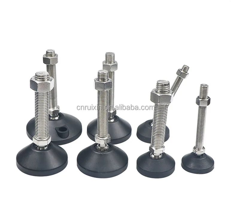 Heavy duty Furniture Leveler Feet M8/M10/M12/M14/M16/M20/M24 Rubber Swivel Nylon Adjustable Leveling Feet