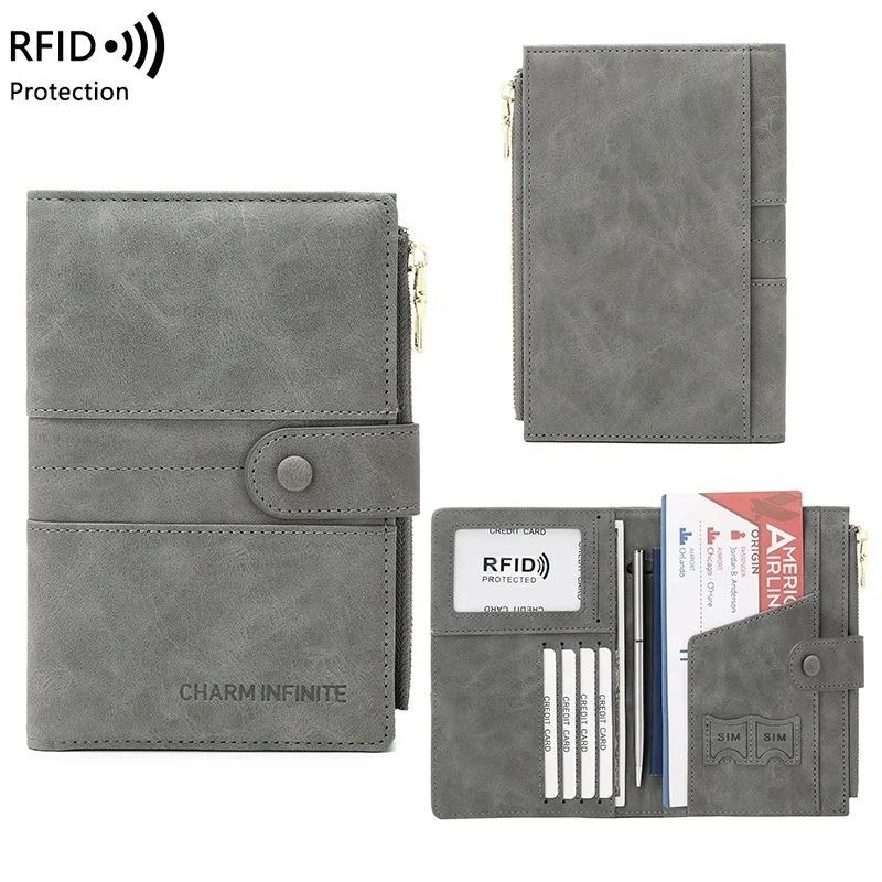 2024 new design multicolor zipper buckle passport cover multi-functional passport holder for travel