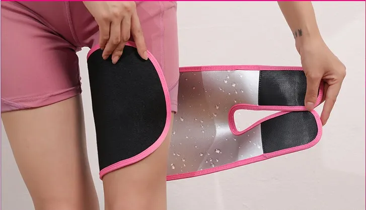 Unisex Sauna Leg Shaping Belt Women Body Shaper Ion Coating Thermo Thigh Trimmers Slimming Hot Sweat Fitness Fat Burning