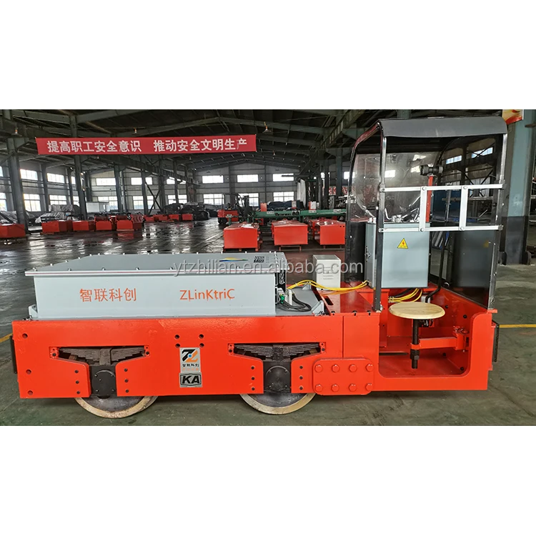 Model CTY5.0 railway steel rail gold mine electric locomotive pulling 40T in mining tunnel