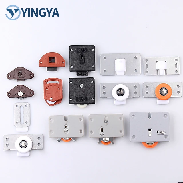 Mute Pulleys for Wardrobe Push-Pull Sliding Door Wooden Cabinet Door Track Wheel Hardware Accessories