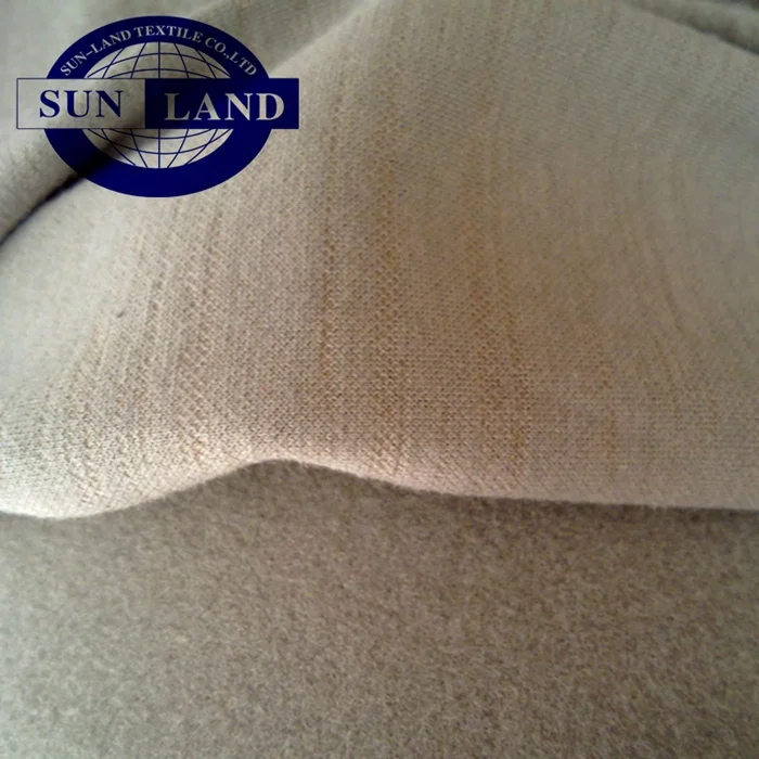 brushed knitted slub jersey fleece fabric for autumn clothing flannel fabric