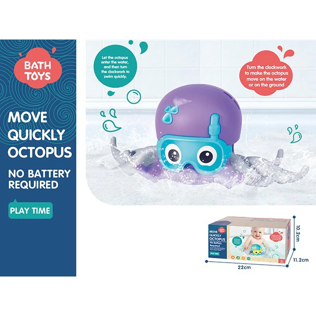 Swimming Pool Toy Clockwork Walking Octopus Floating Toy Baby Bath Toys Swimming Octopus