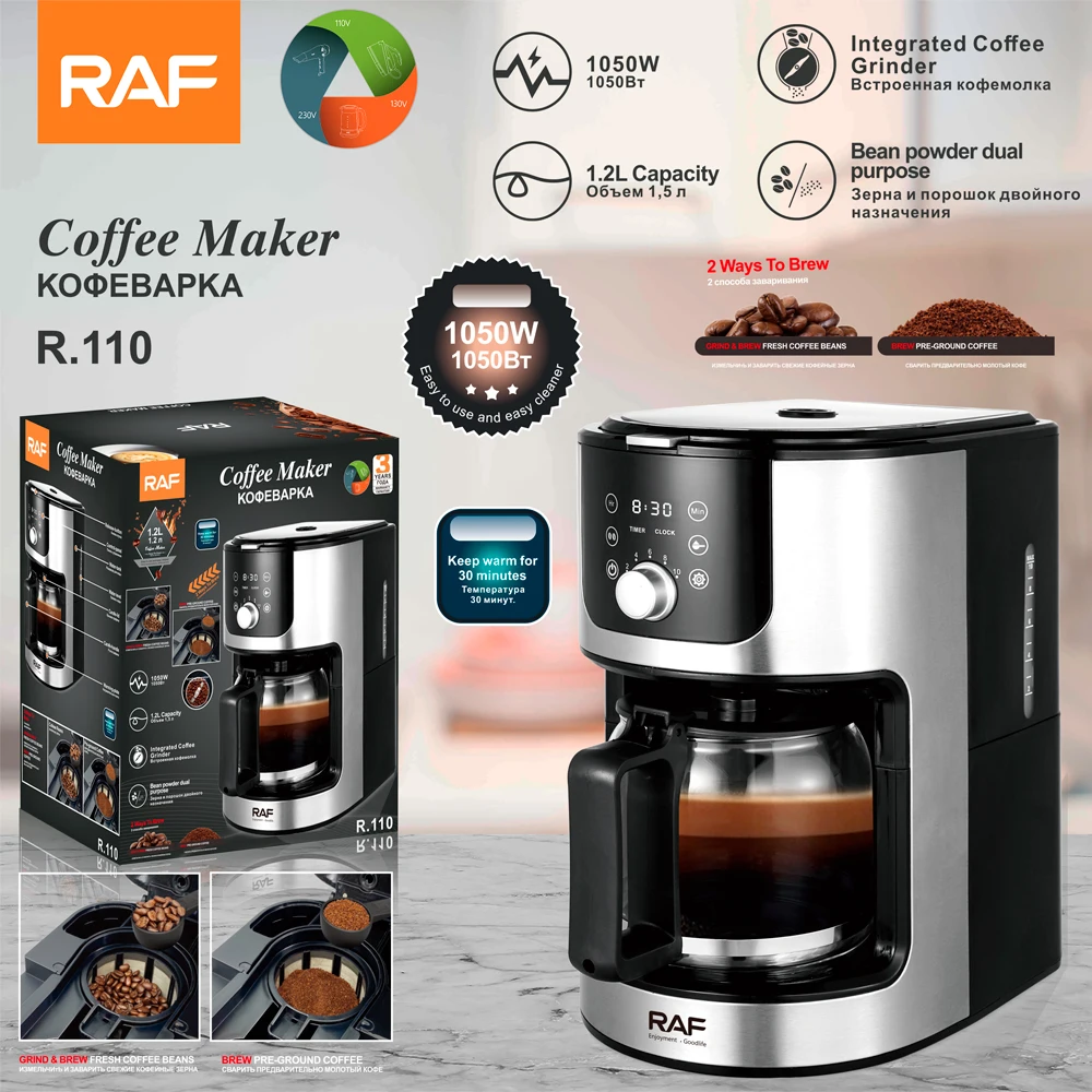 Bean Powder Dual Purpose Coffee Machine Integrated Coffee Grinder Coffee Maker for Household