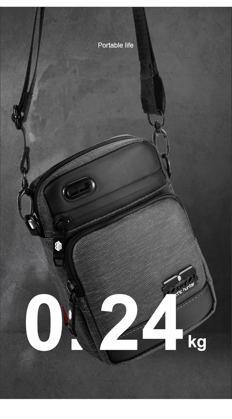 Arctic Hunter 2020 New Mens Mini Single Shoulder Bag Small Square Black Crossbody Messenger Bag Sport Shoulder Bag Men