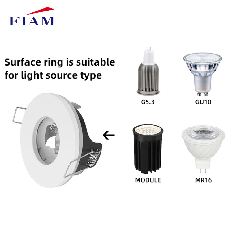 Indoor Hotel Recessed Aluminum Round Square 240v Gu10 G5.3 Mr16 Led Wall Recessed Spot Light