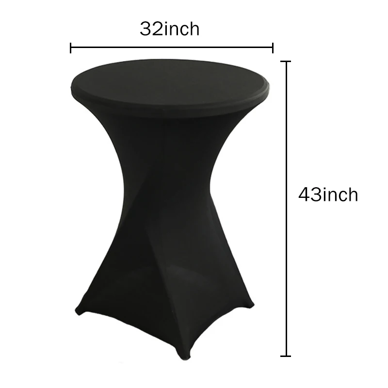 Круглая скатерть из полиэстера для барного стола, эластичные Чехлы, Коктейльные эластичные скатерти для свадьбы
