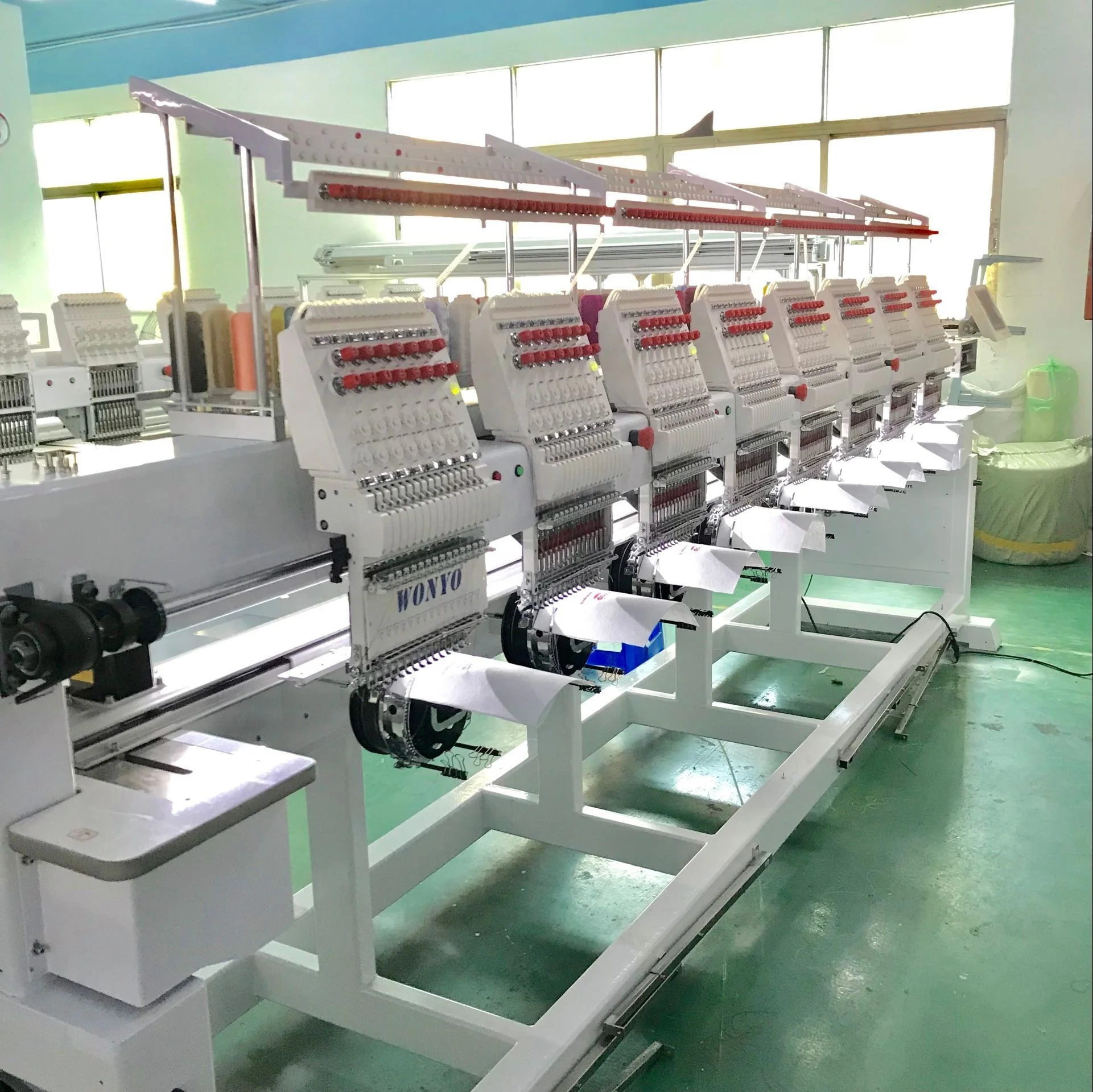 Maquinas Bordadoras Industriales Feiya 8 Head Embroidery Monogram Machine for logo Embroidery