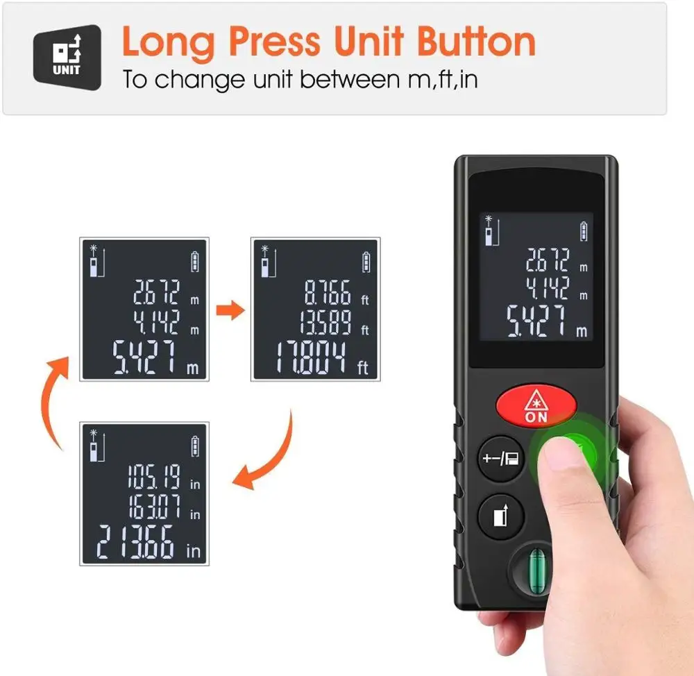 Norm Top Sales 80m Multi-function distance meter laser measuring tape distance meter laser distance meter with CAD