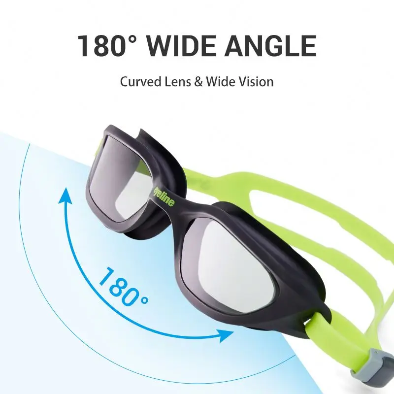 Professional Adult Racing Swim Goggles with Silicone Lenses Waterproof UV and Anti-Fog Features Prescription Glasses Material