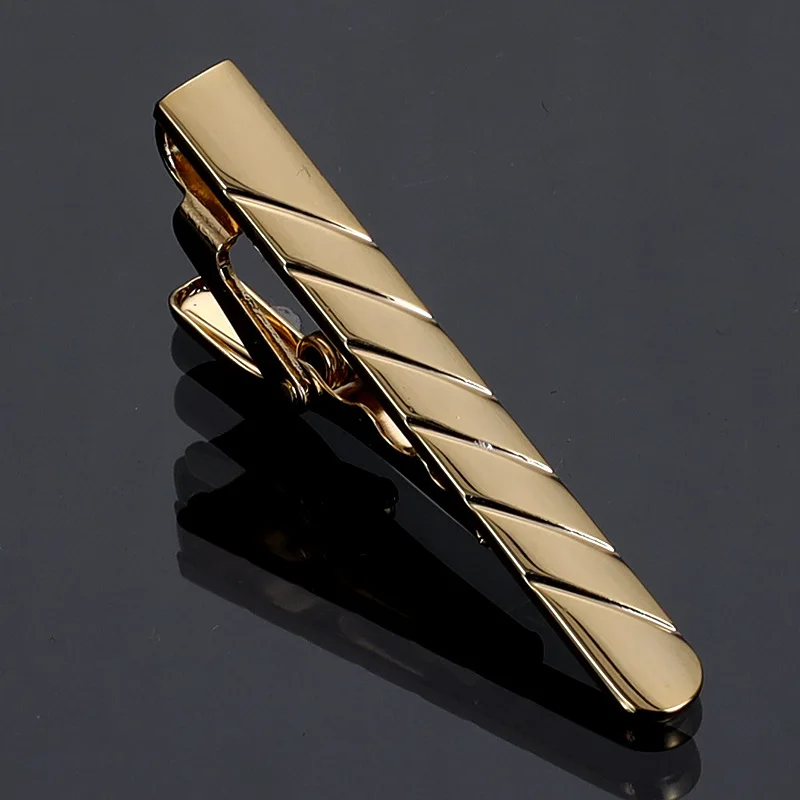 Tie Clip Pin For Men Gold Tie Bar Crystal Vintage Necktie Short Bar Pin Business Gifts Wedding