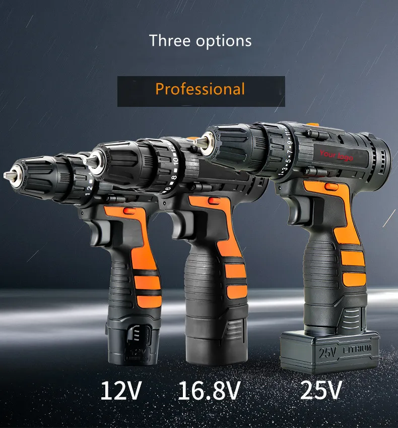 Cordless Power Drill Set 21V 25v Electric Drill with Fast Charger  Electric screwdriver Torque Setting Power