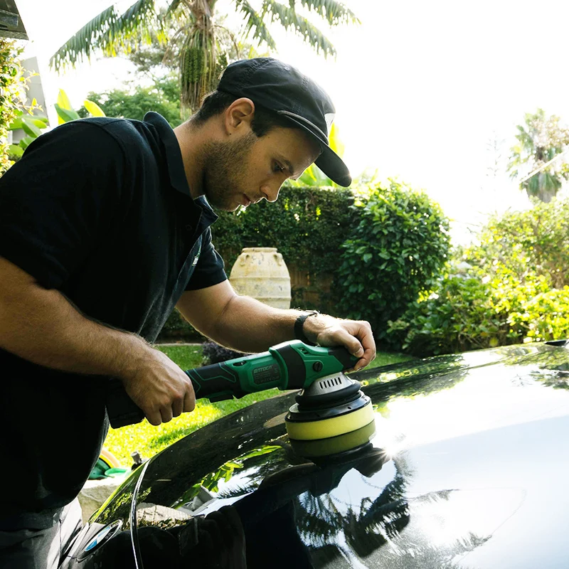 BATOCA 20V Car Waxing Machine 8mm Double actions Polisher 150mm Adjust speed car polishing machine