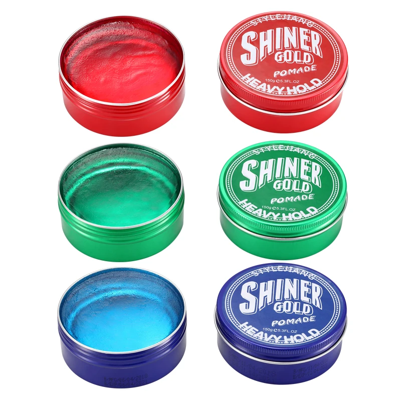 150G Aluminium tin OEM styling firm hold water based matte hair pomade wax private label  hair cure products